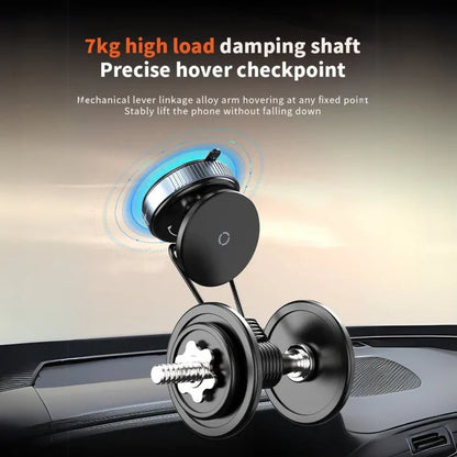 Vacuum Suction Magnetic Car Mount | Mobile Phone Holder - K009 (Black)